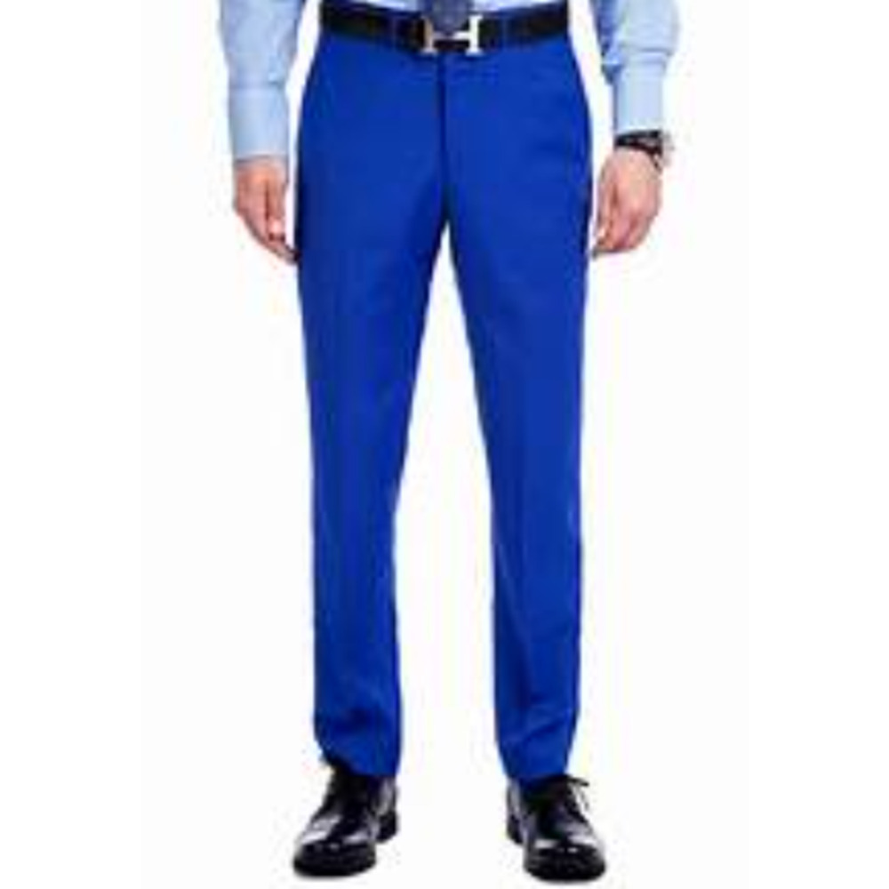 Nordstrom Rack Flat Front Pants Trousers Royal Blue Mens 36X34 New